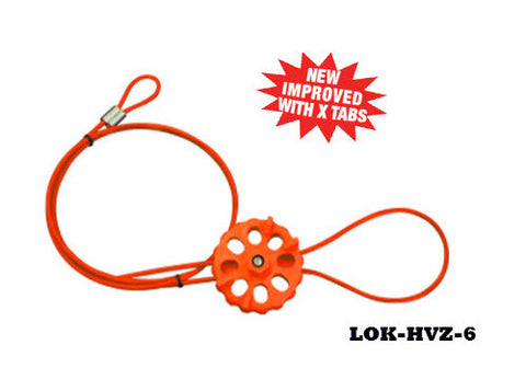 Cable Lockout System 6ft. HI-HVZ Orange - Cable Lockout Tagout Device