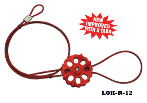 Cable Lockout System 12ft. Red - Cable Lockout Tagout Device