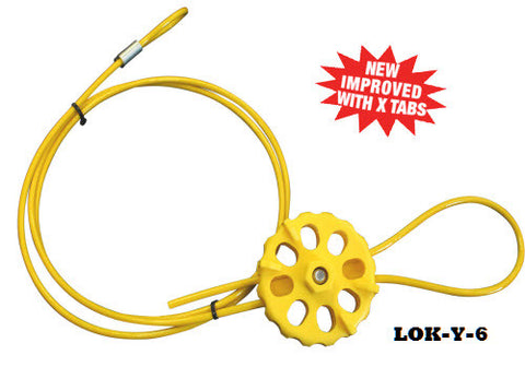 Cable Lockout System 6ft. Yellow - Cable Lockout Tagout Device